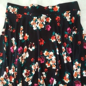 Floral Print Dirndl Skirt